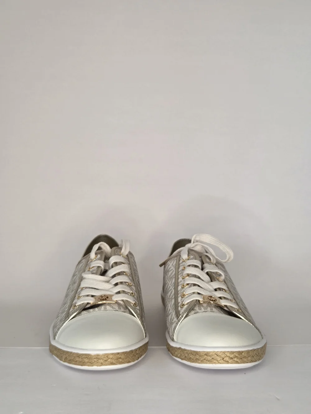 Michael Kors Women's Casual Lace-Up Sneakers in Gold Beige